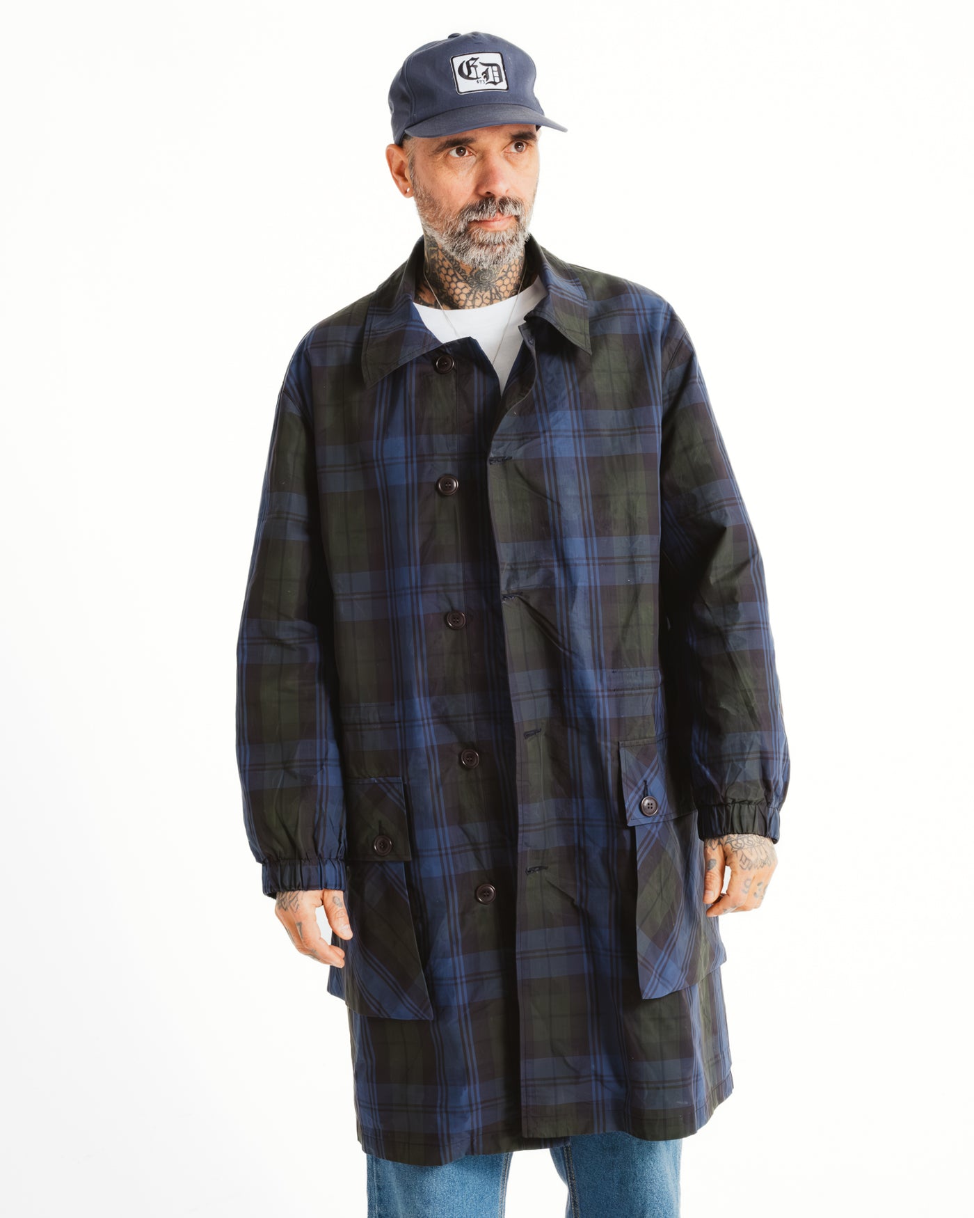 Field Coat Wax Check Blue