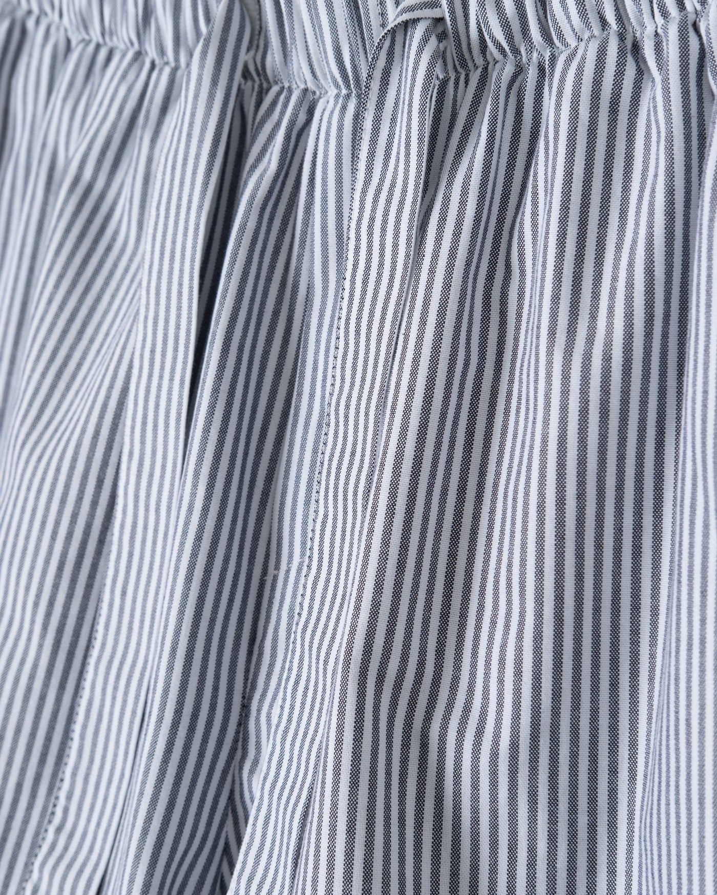 Summer Pyjama Oxford Stripe White Blue
