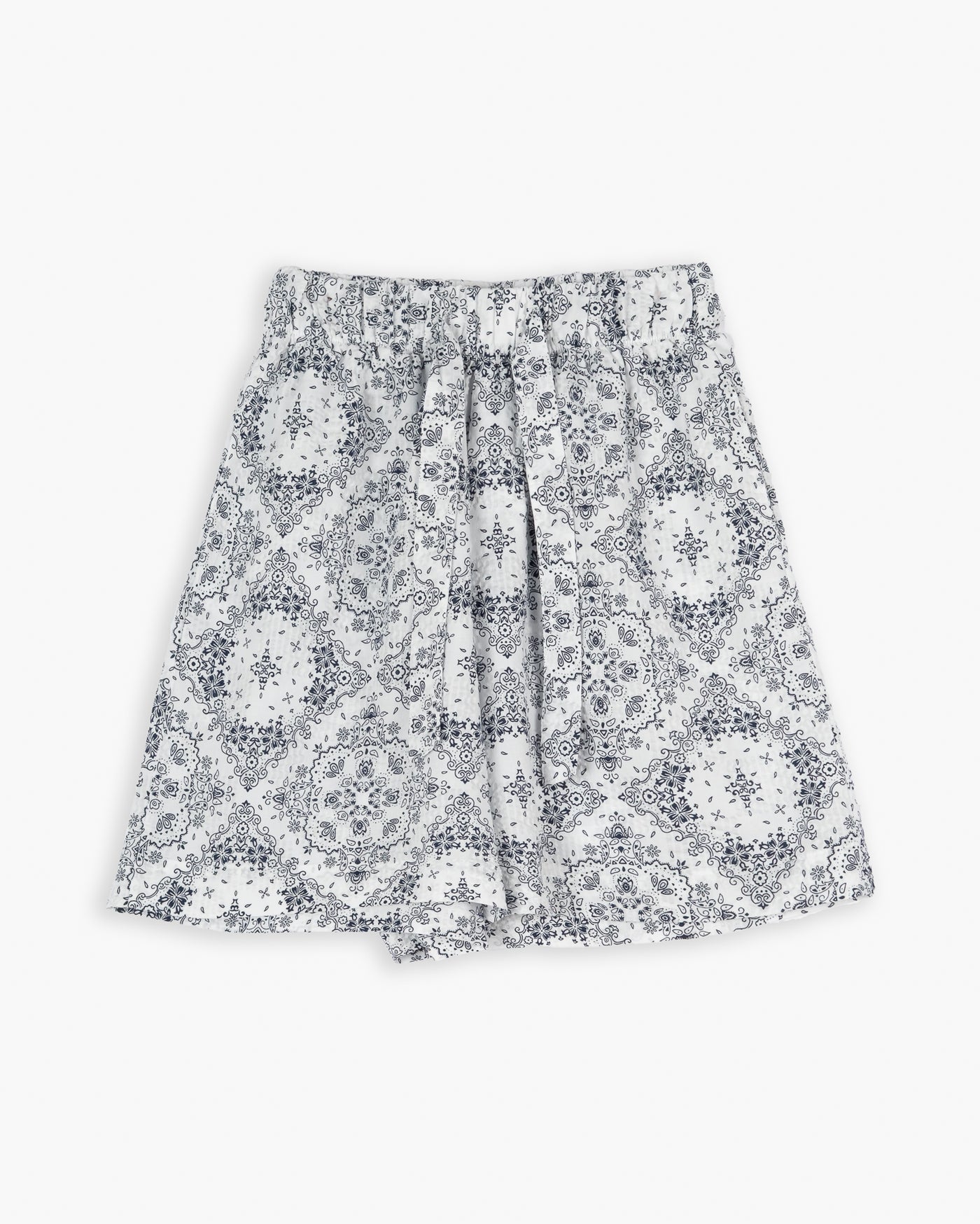 Summer Pyjama Bandana Seersucker White