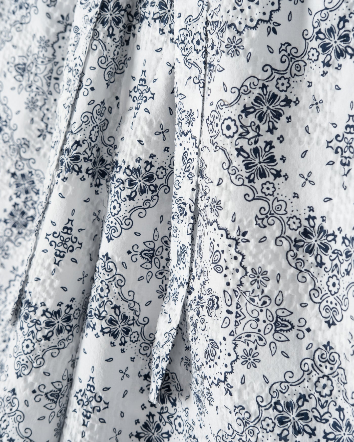 Summer Pyjama Bandana Seersucker White
