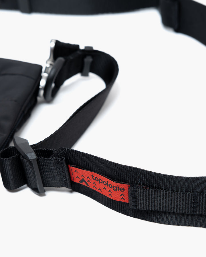 Topologie Wares Flat Sacoche Small Black Tech Sateen + Utility Sling Wide Black