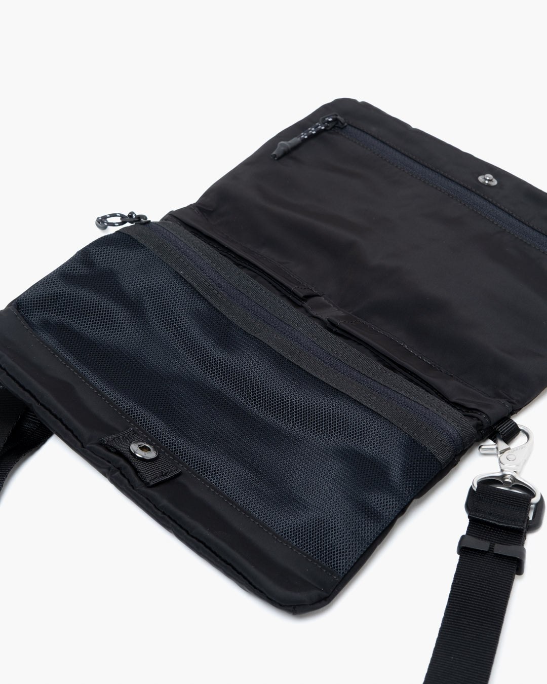 Topologie Wares Flat Sacoche Small Black Tech Sateen + Utility Sling Wide Black