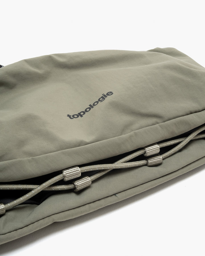 Topologie Wares ボトルサコッシュ モスグリーン + 8mm編み込みO型ロープ ミッドナイトブルー