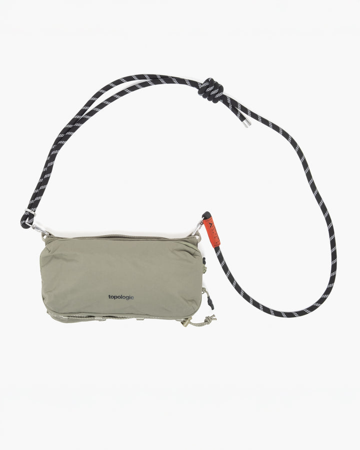 Topologie Wares ボトルサコッシュ モスグリーン + 8mm編み込みO型ロープ ミッドナイトブルー