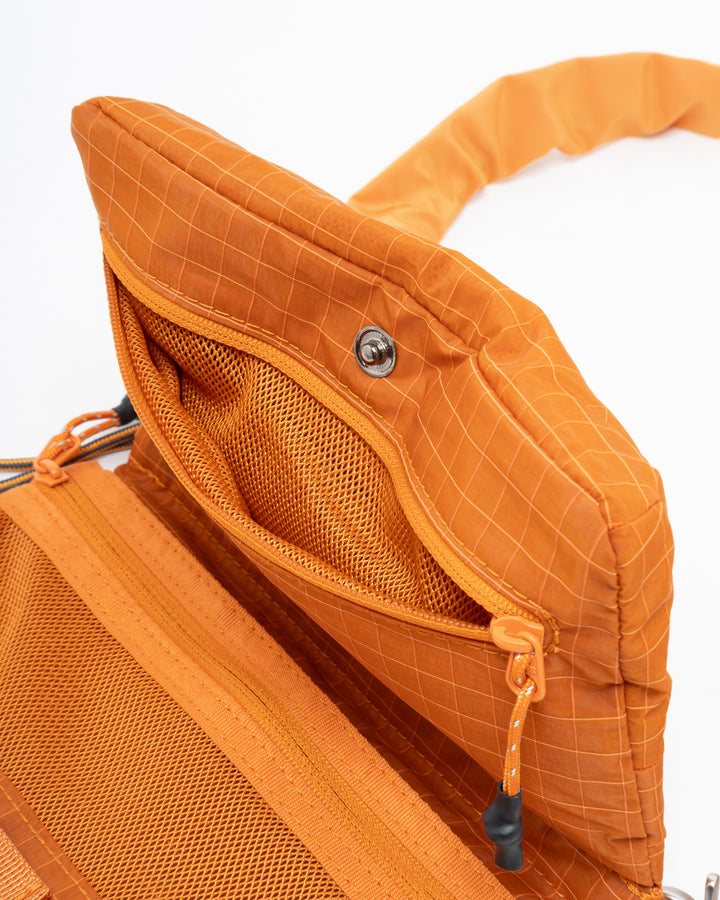 Topologie Phone Sacoche 90 Burn Orange Glazed Ripstop + Bungee Strap Orange Tech Sateen