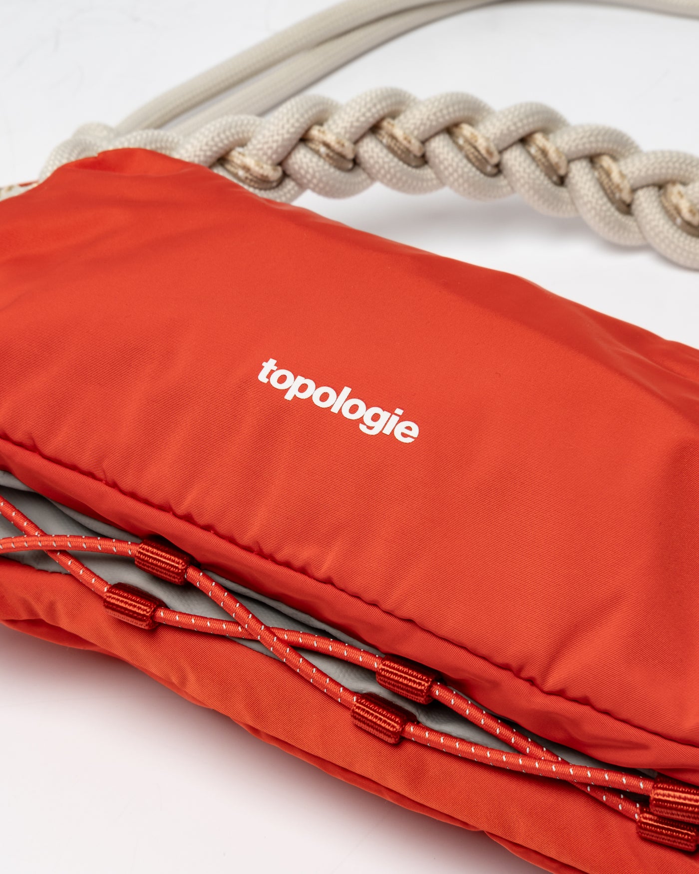 Topologie Wares Bottle Sacoche Red + 8mm Braided O-Rope Calico