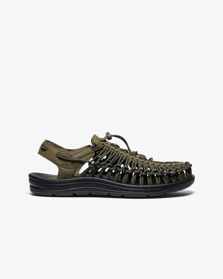 KEEN Men's Uneek  : Dark Olive/Black