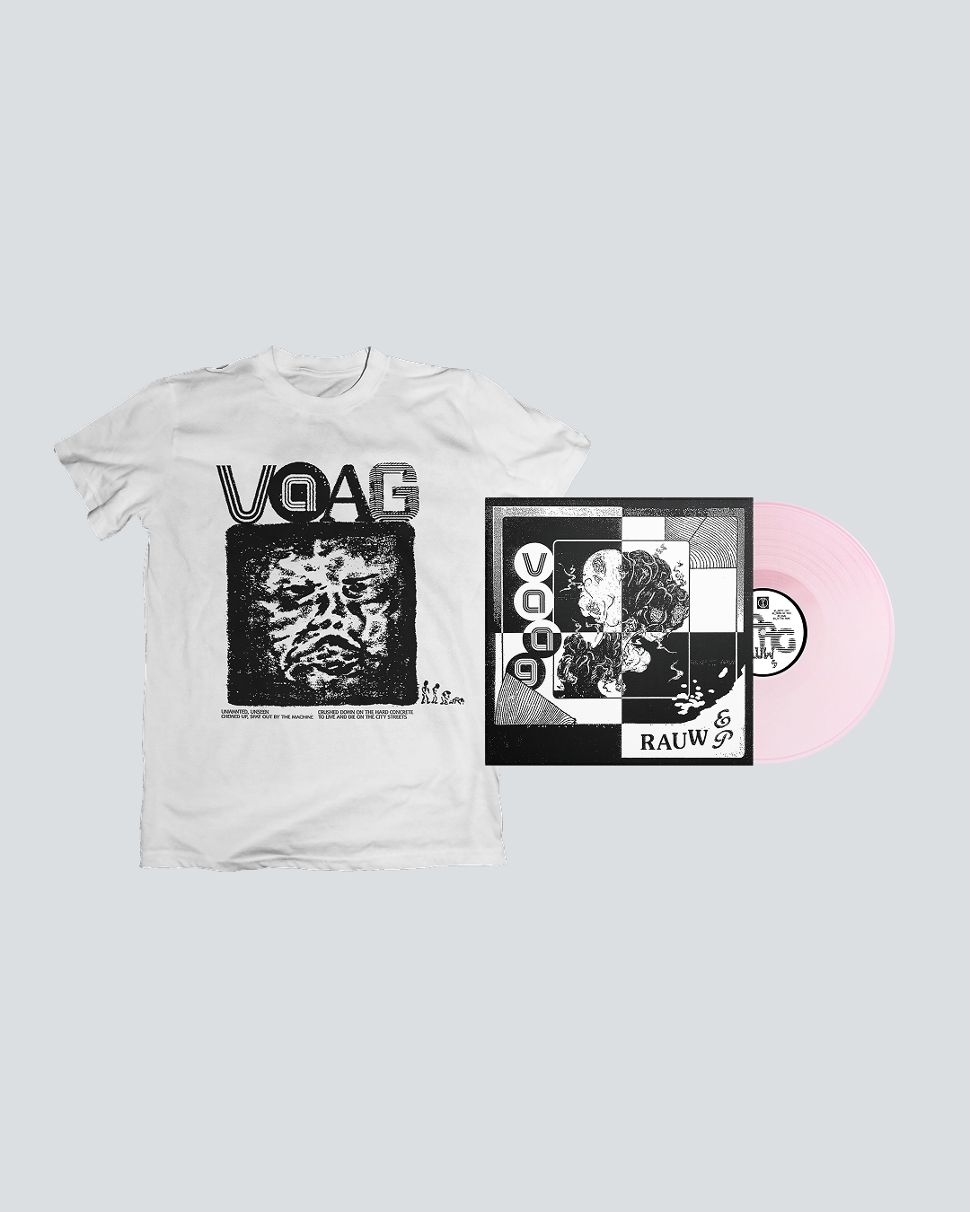 EP - Vaag : RAUW !  12" Pink Vinyl + Limited Edition T-Shirt