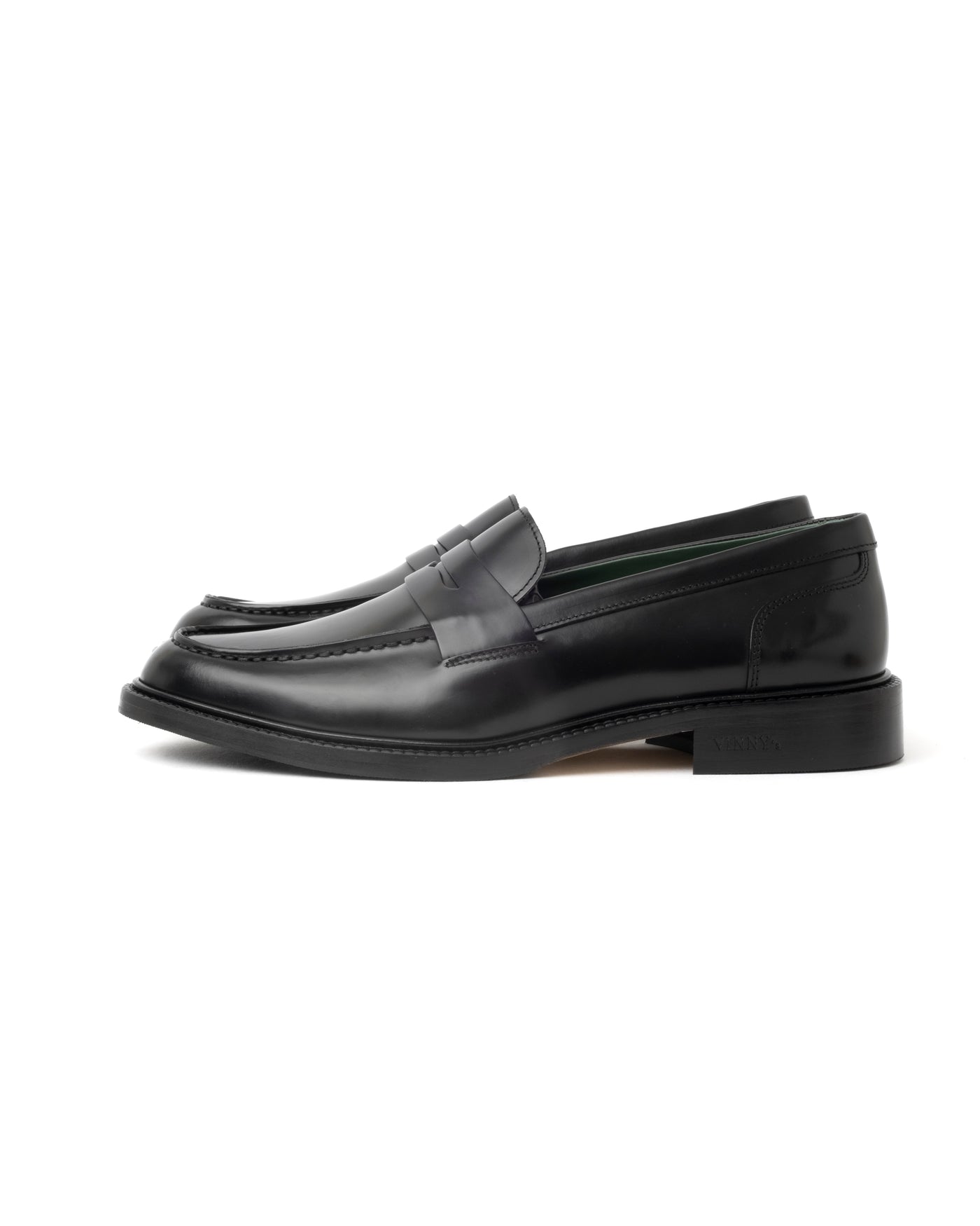 Vinny's Townee Penny Loafer Polido Leather Black