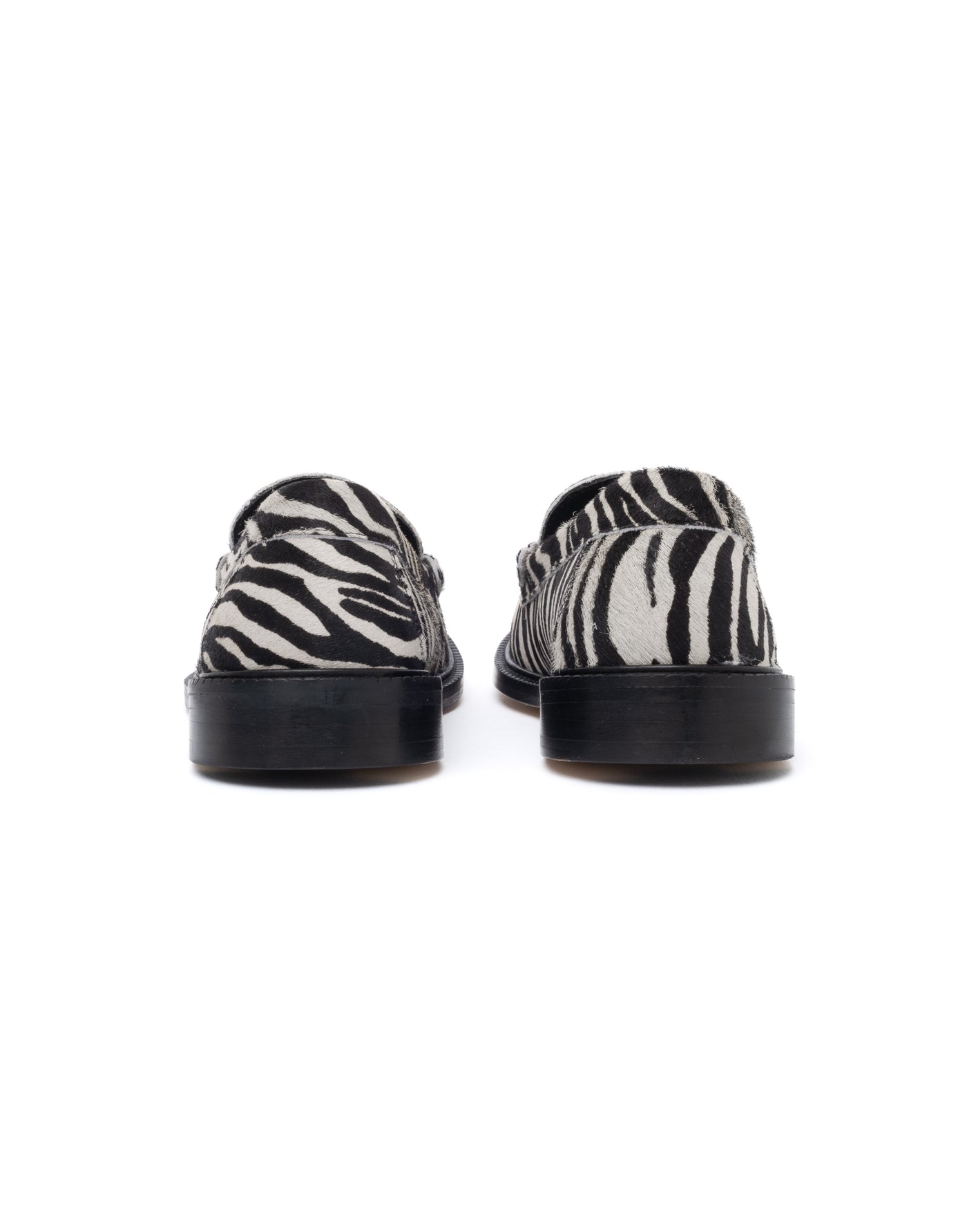Vinny's  Luxe Mocassin Snaffle Loafer Zebra Pony Hair