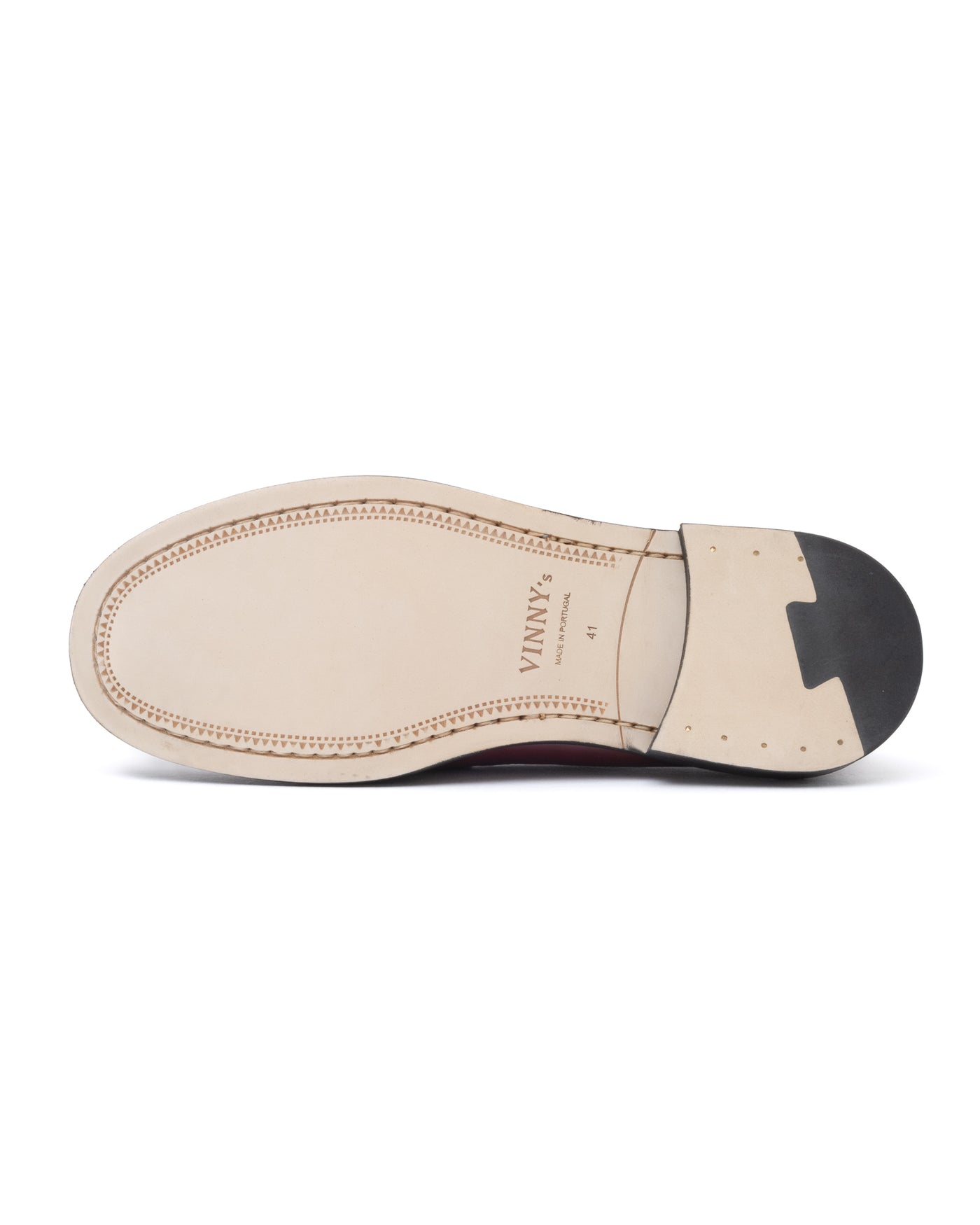 Vinny's Lux Mocassin Snaffle Loafer Crust Leather Burgundy/White