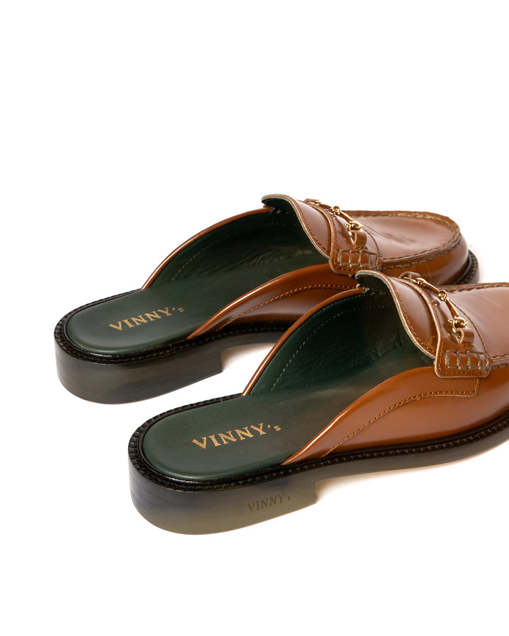 Vinny's Yardee Mule Polido Leather Cognac