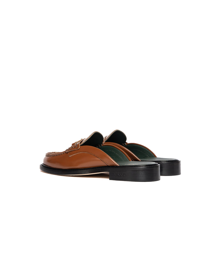 Vinny's Yardee Mule Polido Leather Cognac