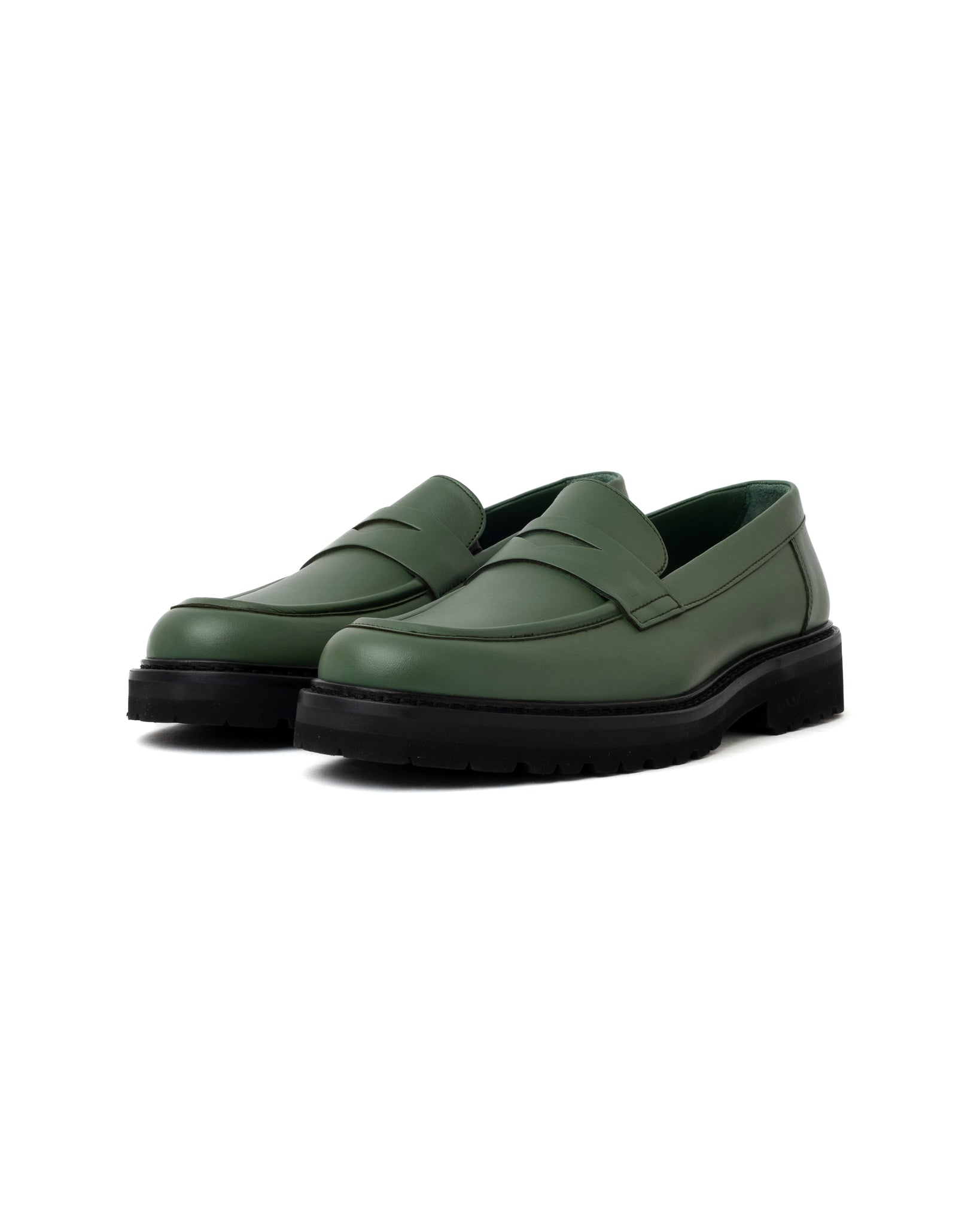 Vinny's Richee Penny Loafer Green Leather – Eat Dust