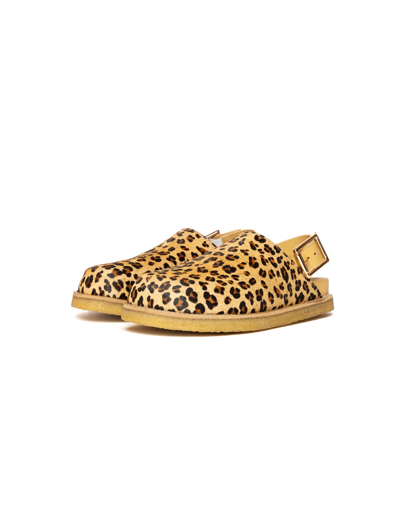 Vinny's Strapped Mule Pony Hair Leopard