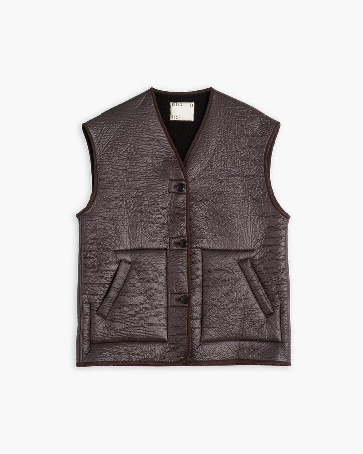 G.o.D Ridge Vest Piumino Nylon Brown
