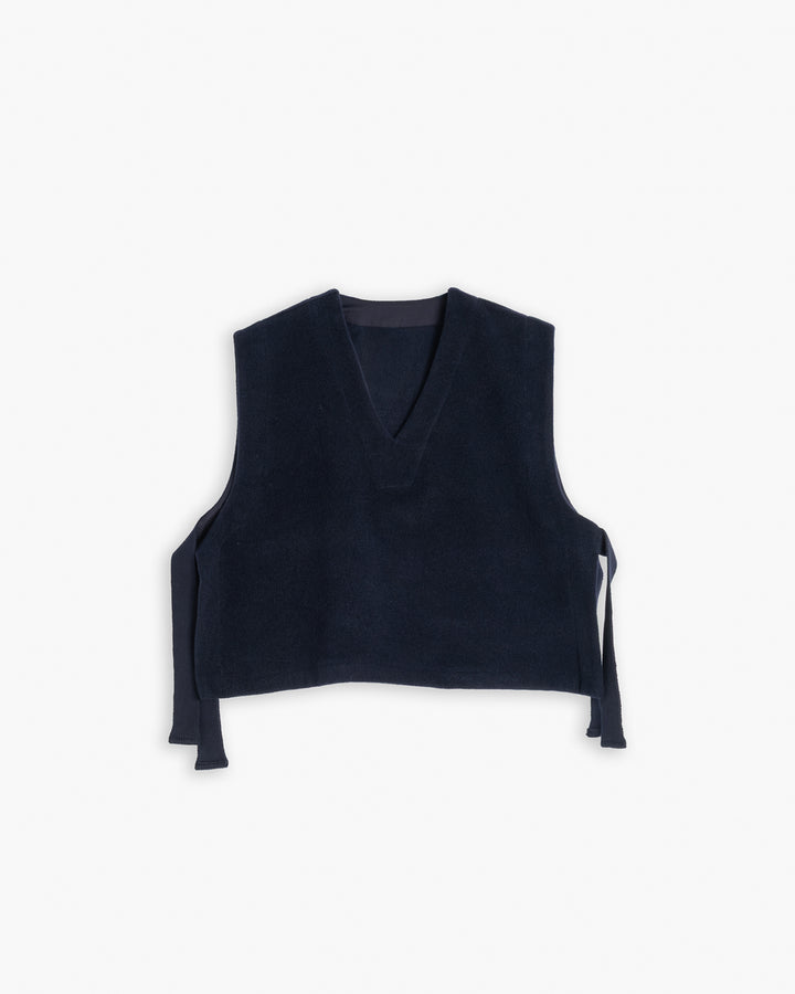 G.o.D Vee Vest Pachuca Wool Navy
