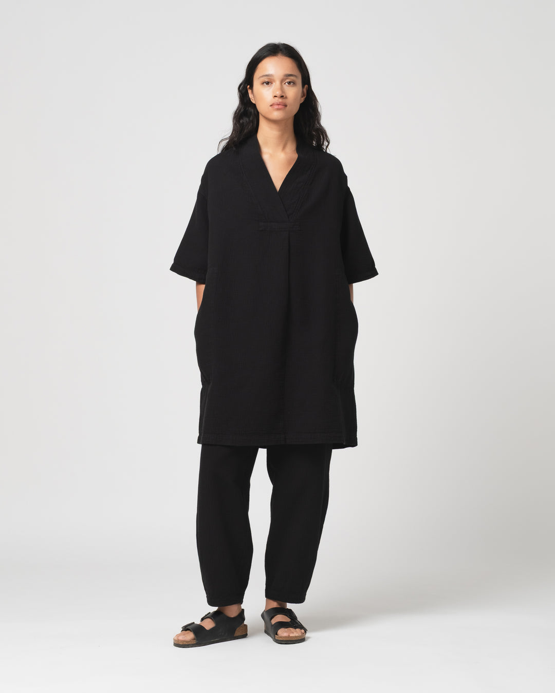 G.o.D Toku Dress Double Cotton Black
