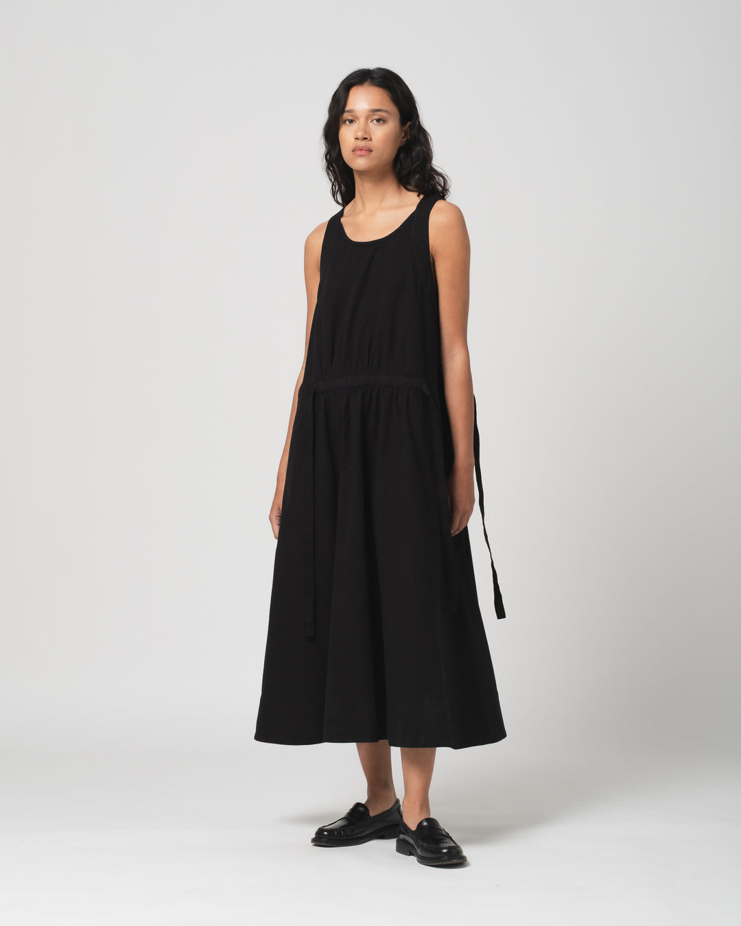 G.o.D Apron Dress Faro Cotton Black