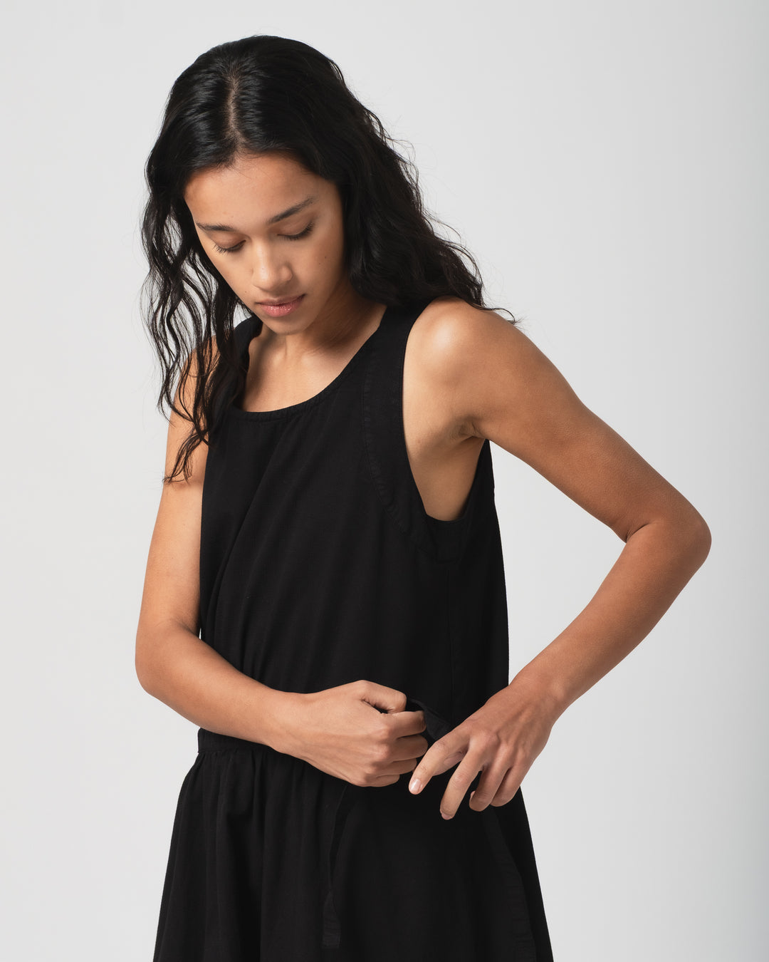 G.o.D Apron Dress Faro Cotton Black