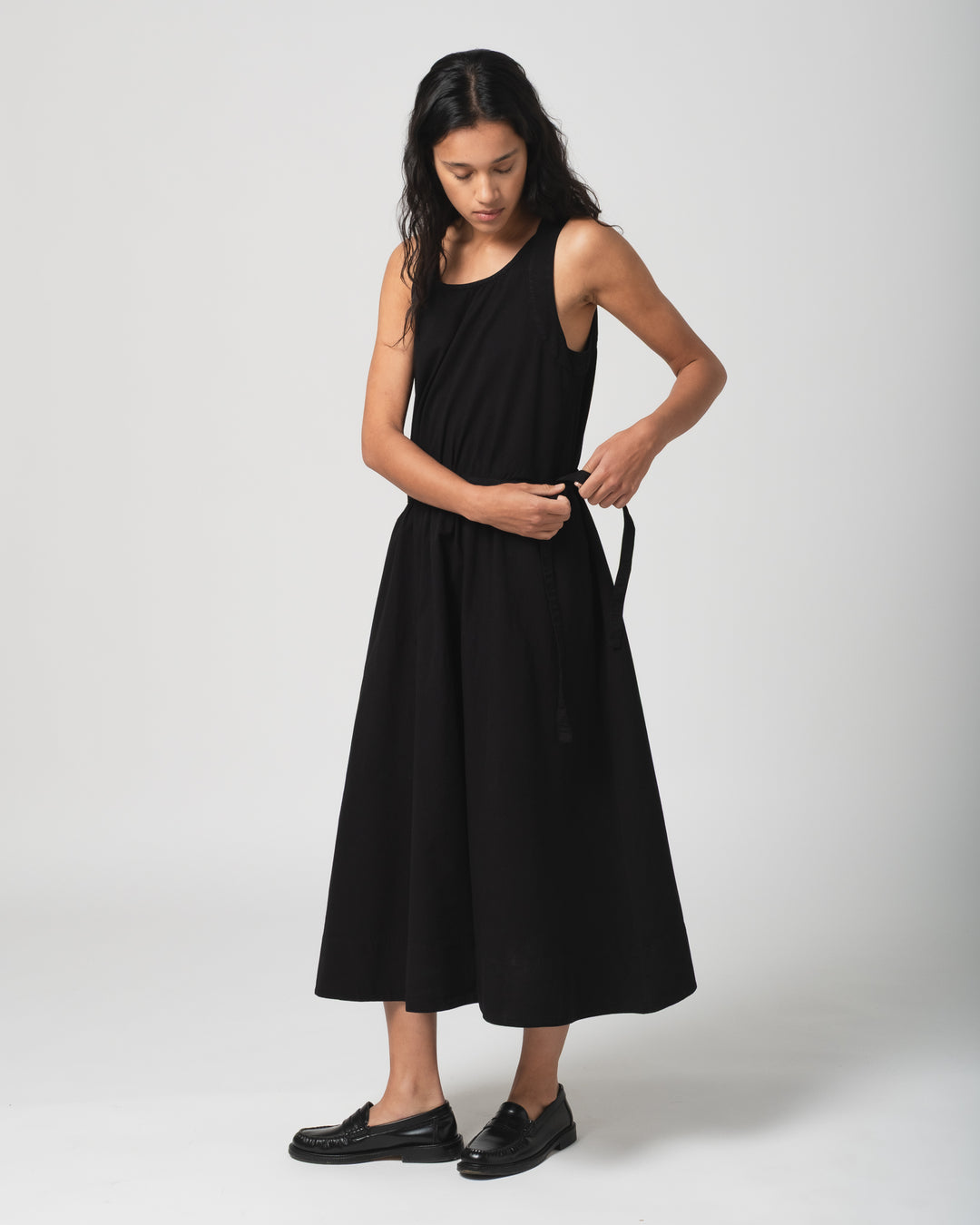 G.o.D Apron Dress Faro Cotton Black
