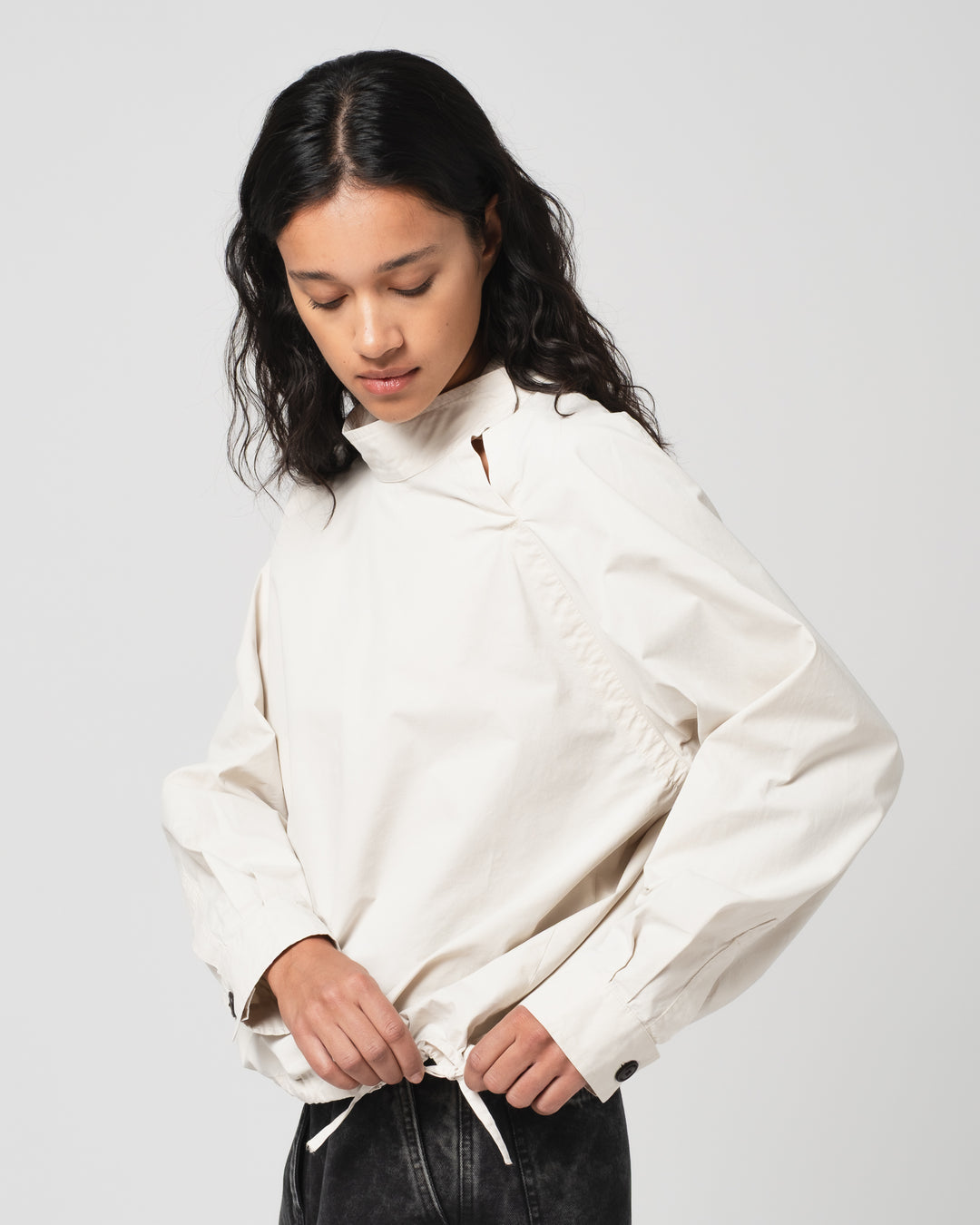 G.o.D Anorak Shirt Poplin Light Grey