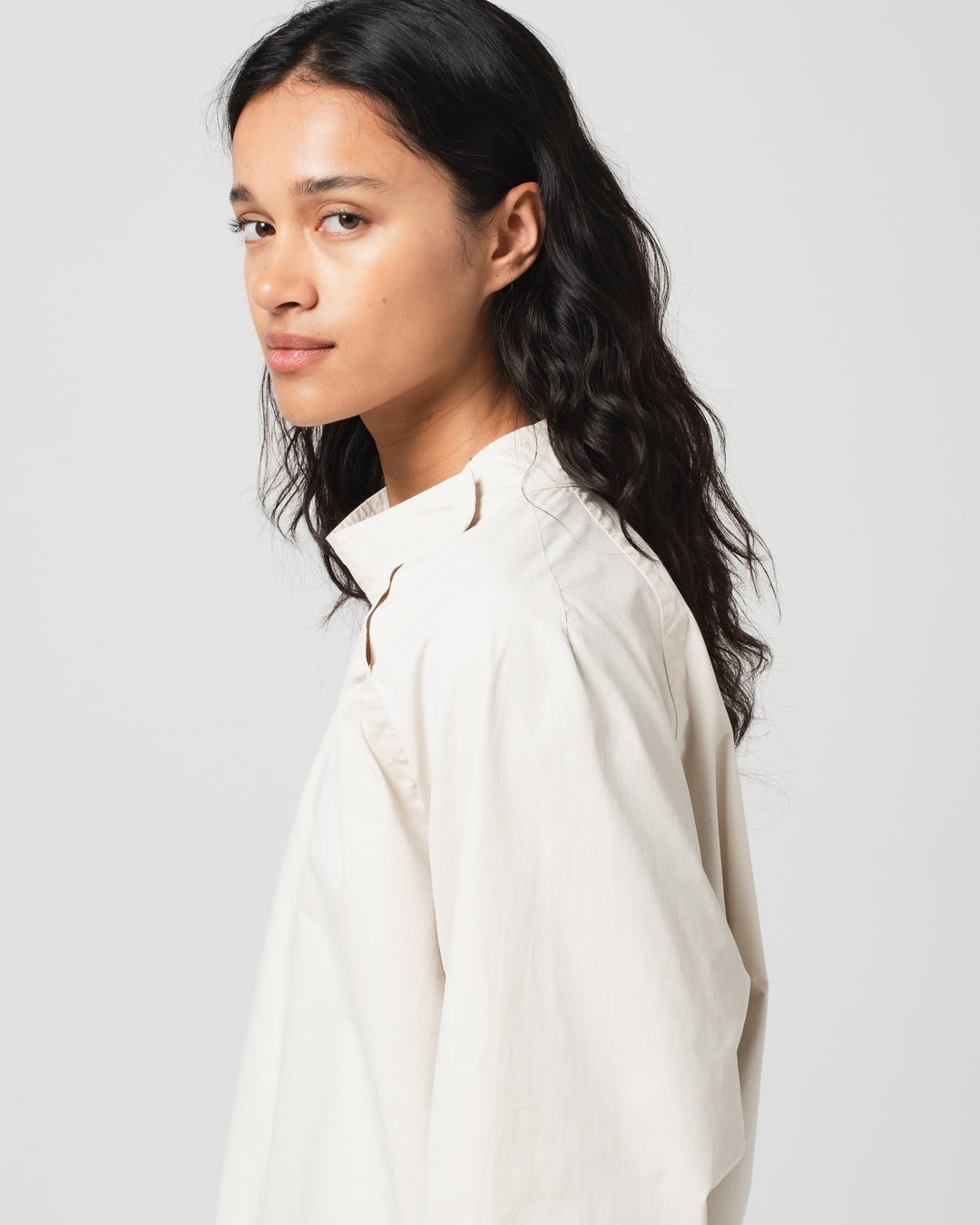 G.o.D Anorak Shirt Poplin Light Grey