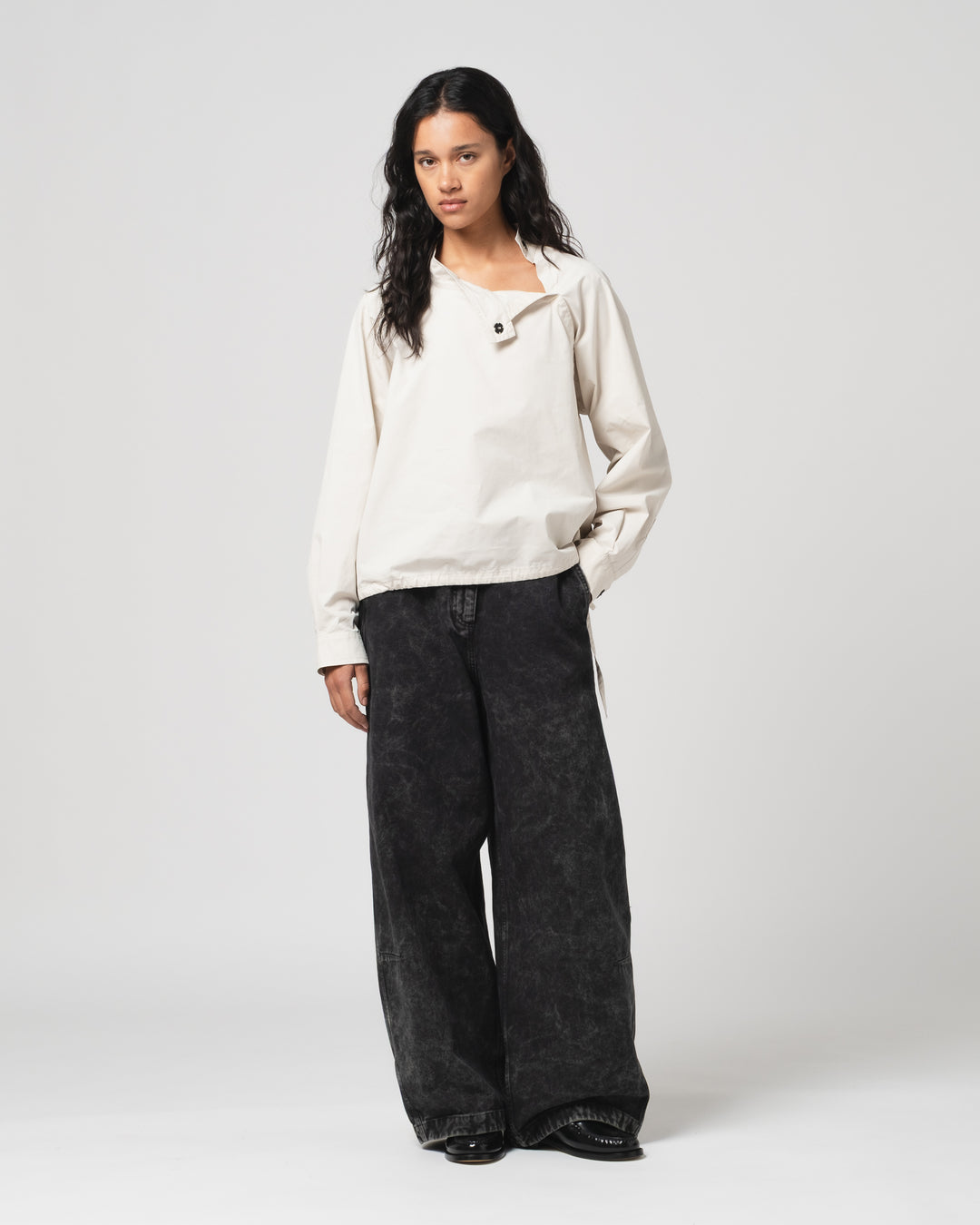 G.o.D Anorak Shirt Poplin Light Grey