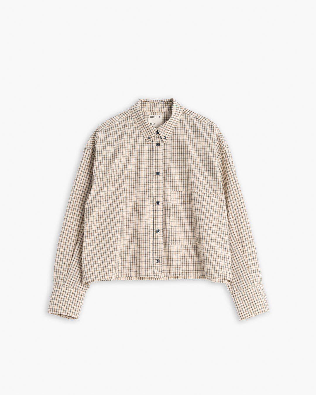 G.o.D Cubic Shirt Cantucci Check Wheat