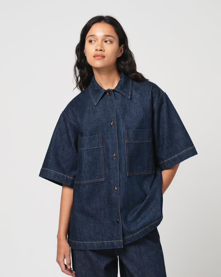 G.o.D Okinawa Shirt Century Denim Blue