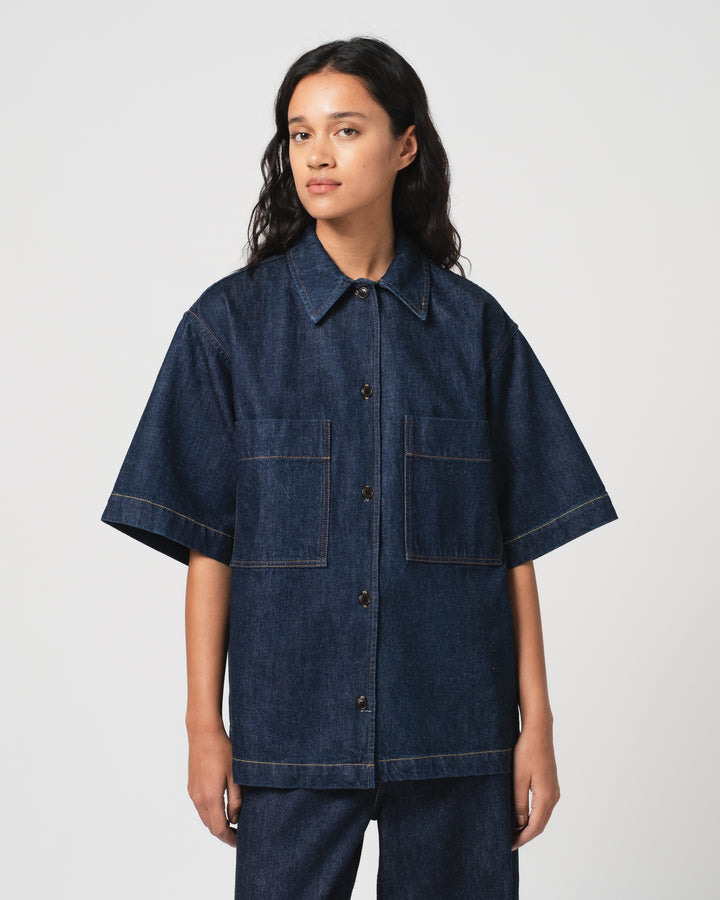 G.o.D Okinawa Shirt Century Denim Blue