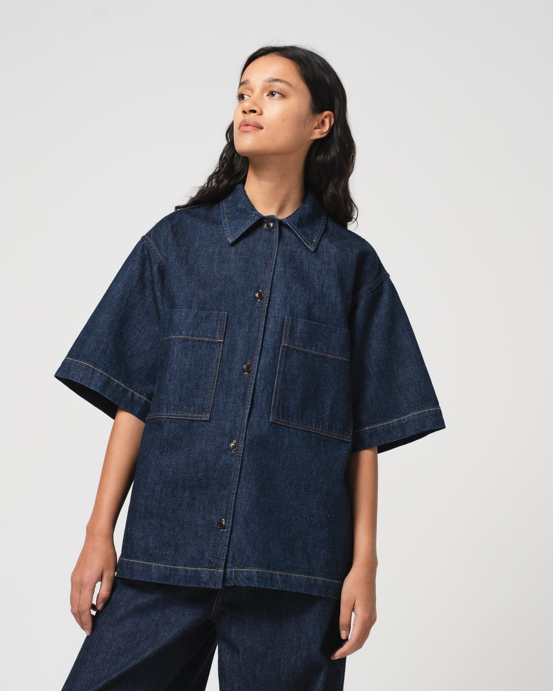 G.o.D Okinawa Shirt Century Denim Blue