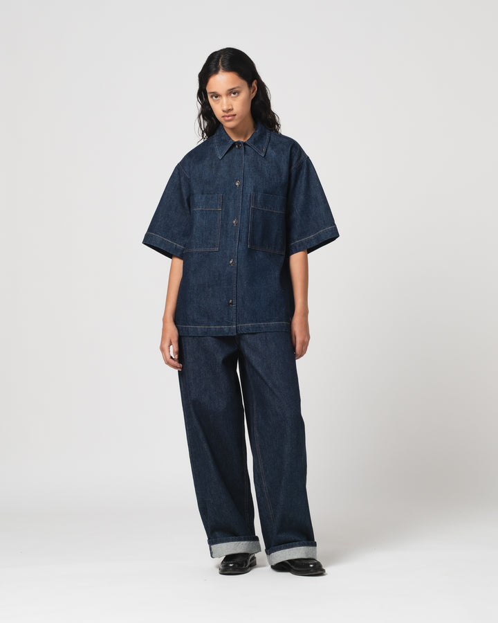 G.o.D Okinawa Shirt Century Denim Blue