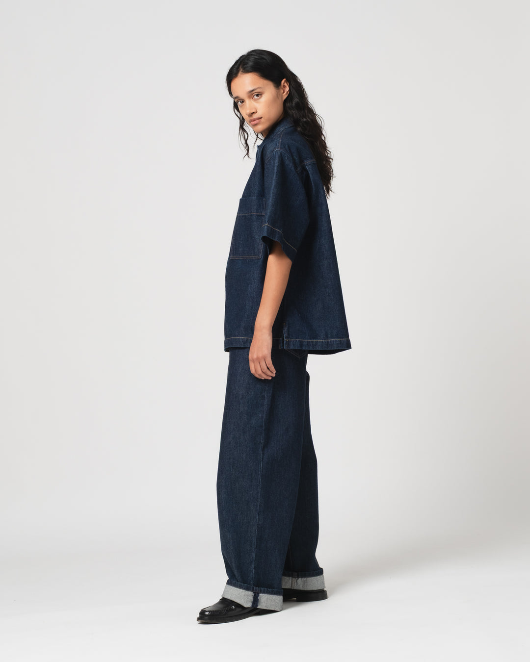 G.o.D Okinawa Shirt Century Denim Blue