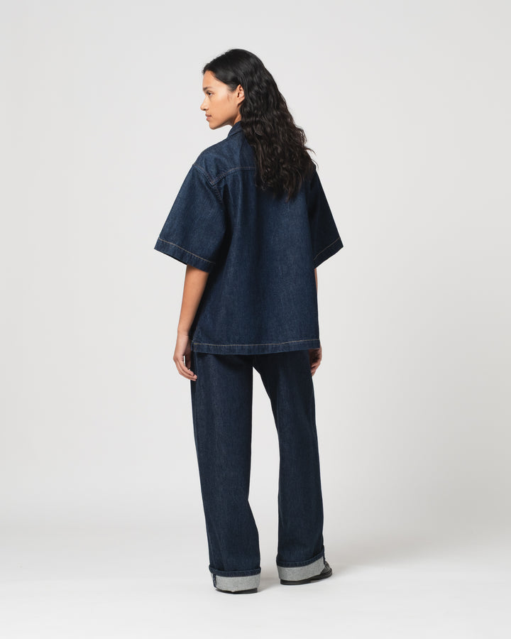 G.o.D Okinawa Shirt Century Denim Blue
