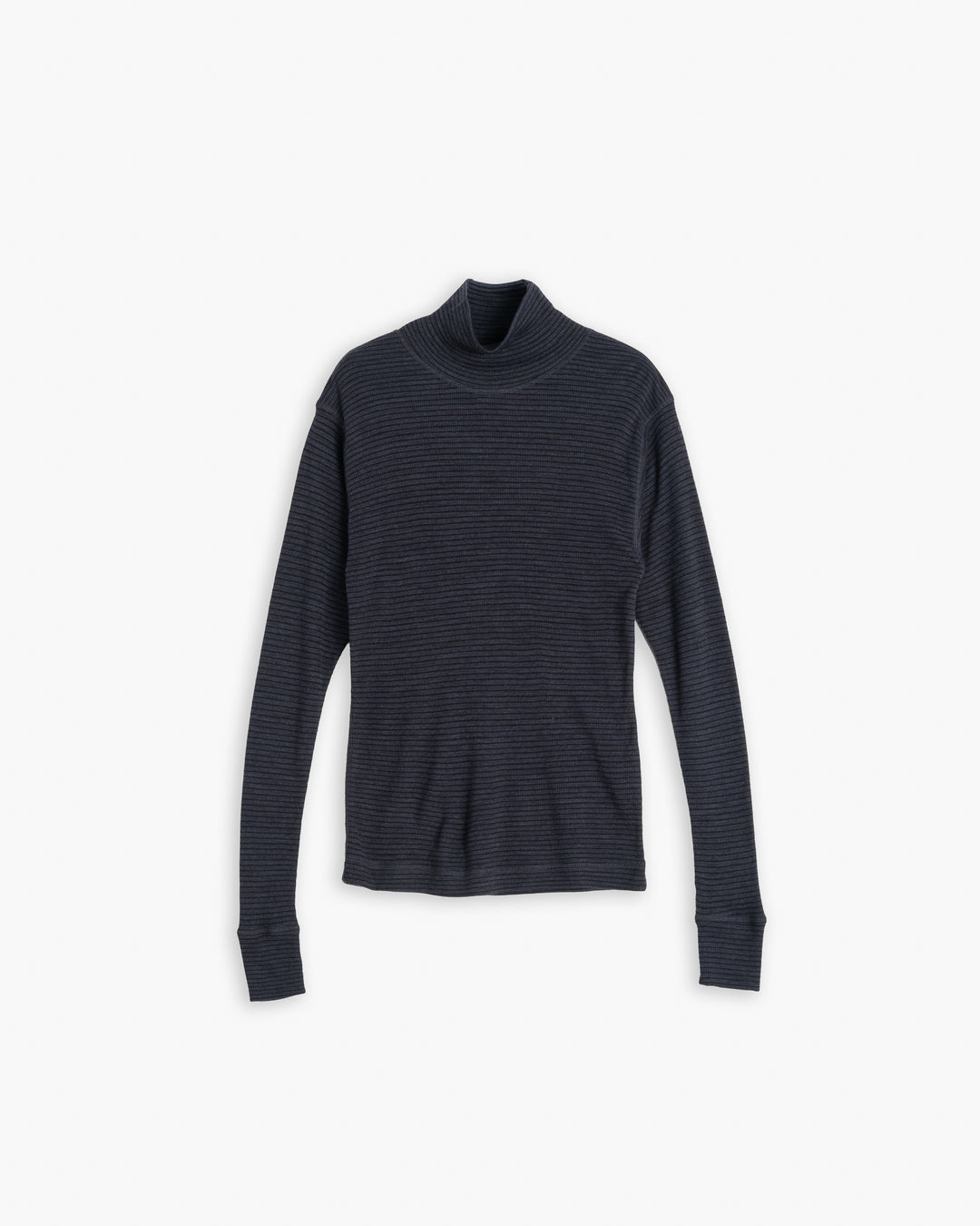 G.o.D Turtle Neck Rib Wool Blue