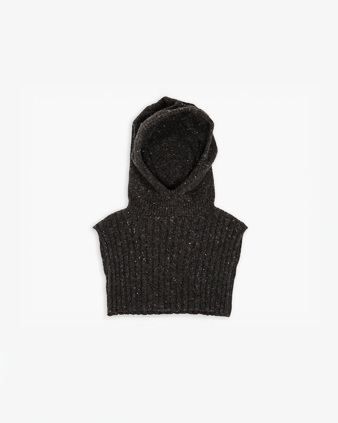 G.o.D Channel Hood Neppy Wool Asphalt