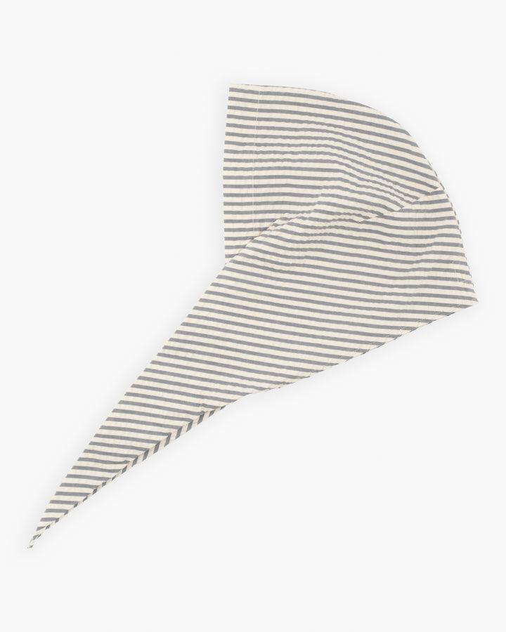 Jackie Scarf Belfast Seersucker Iron/Off-White