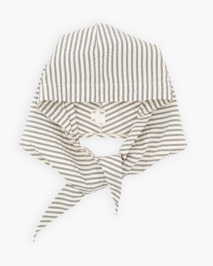 Jackie Scarf Belfast Seersucker Iron/Off-White