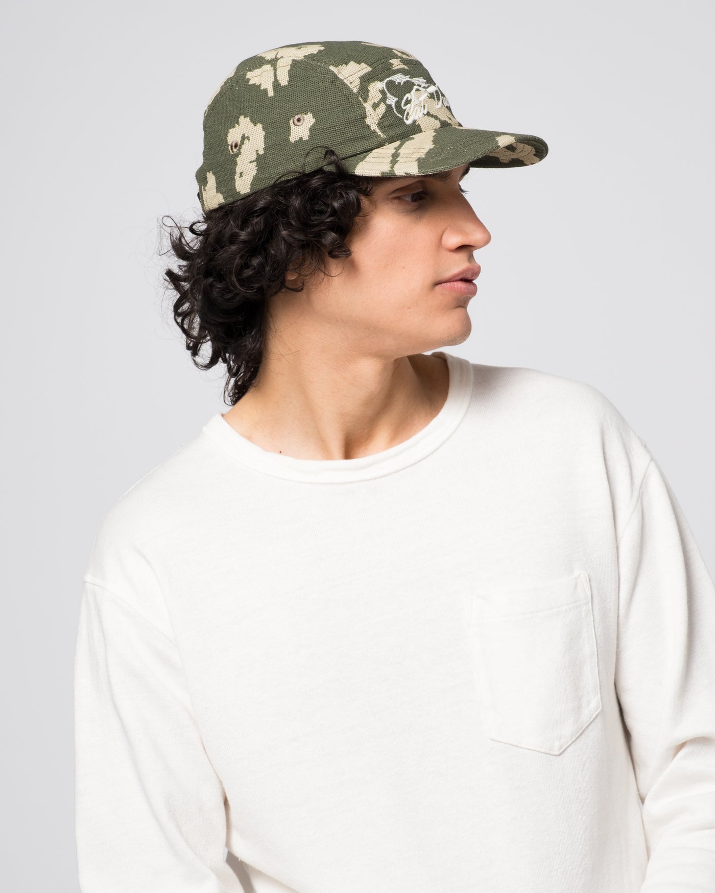 5 Panel Cap Cloud Camo Mesh Light Green/Off White