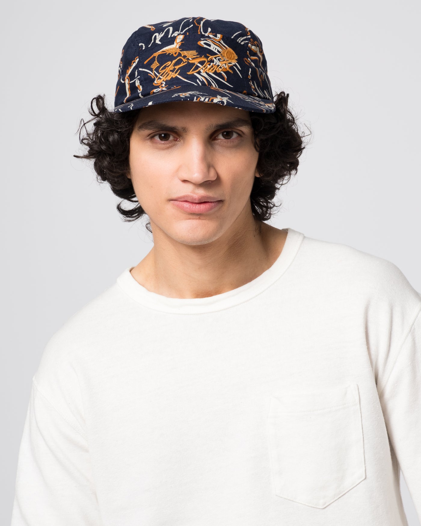 5 Panel Cap Casa Print Navy
