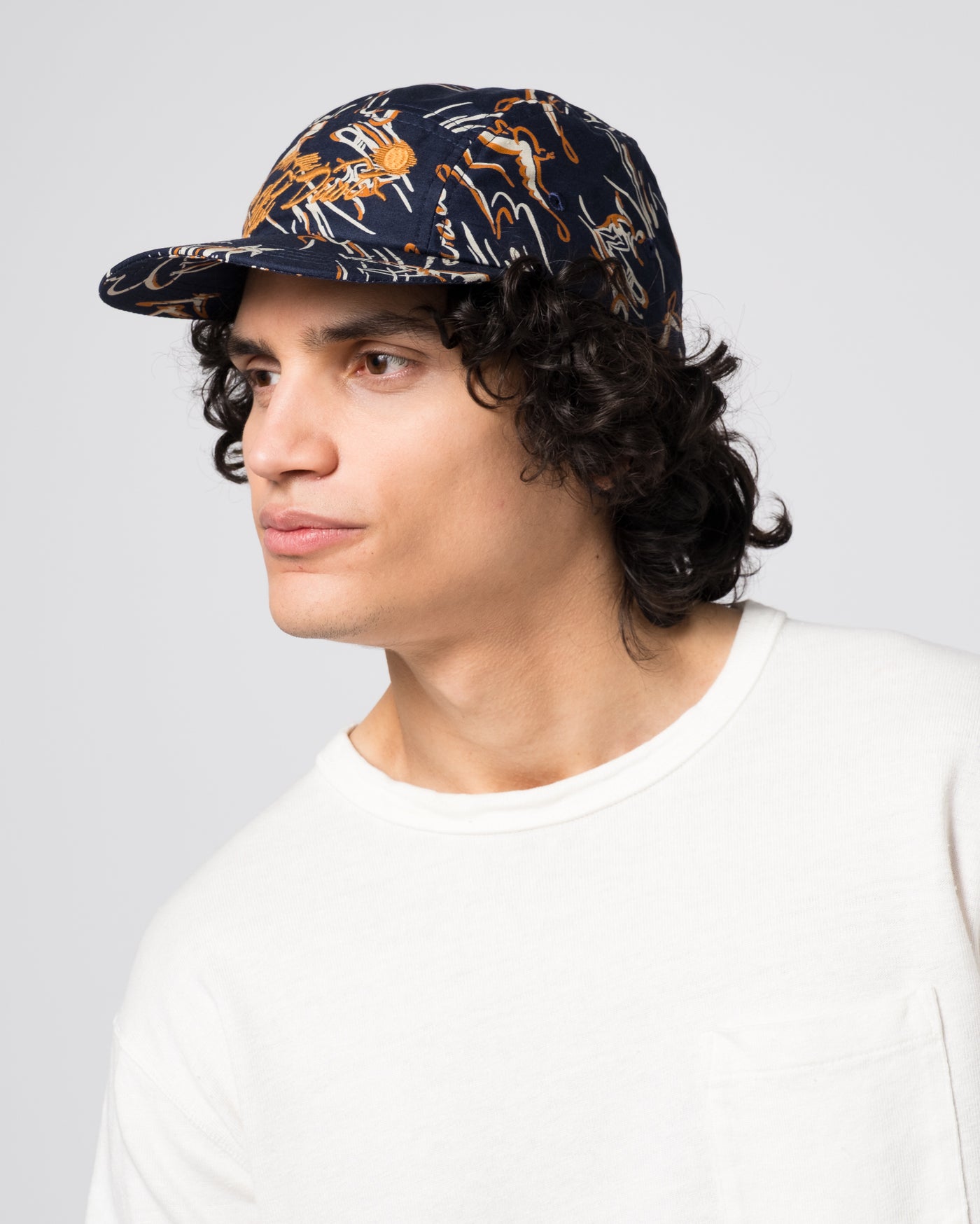 5 Panel Cap Casa Print Navy