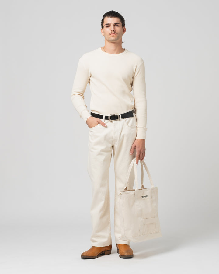 Small Canvas Shopper Bag Off White