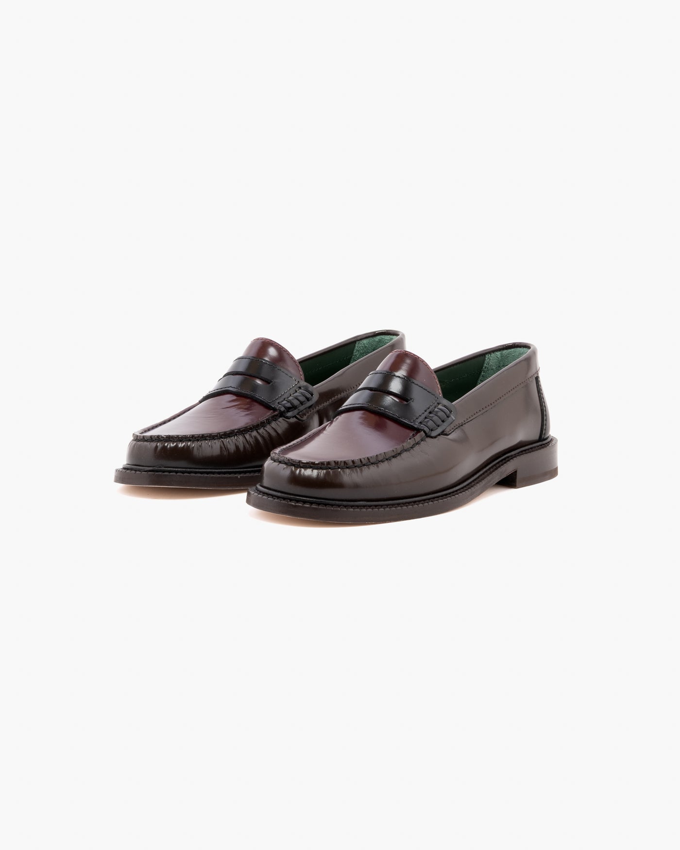 Vinny's Yardee Mocassin Loafer Polido Leather Brown/Burgundy/Blue