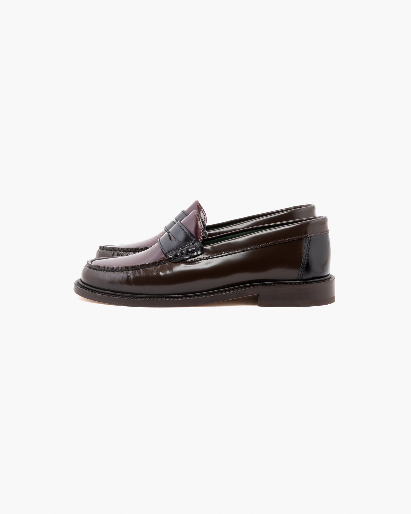 Vinny's Yardee Mocassin Loafer Polido Leather Brown/Burgundy/Blue
