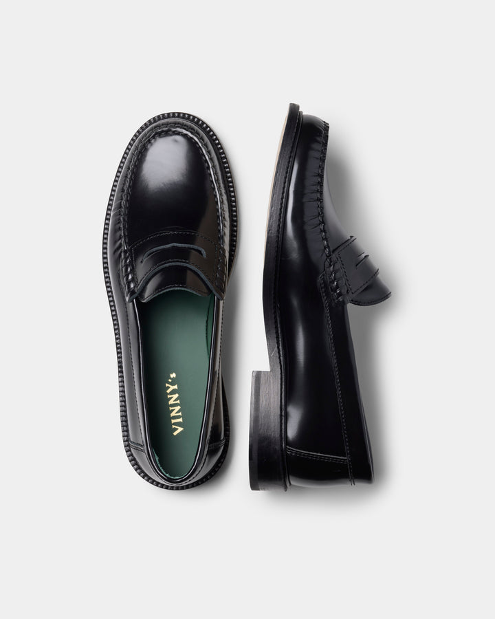 Vinny's Yardee Mocassin Loafer Polido Leather Black
