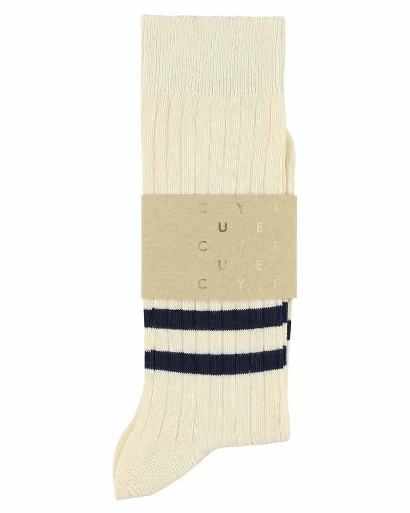 Stripes Socks Ecru/Blue