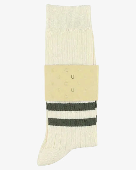 Escuyer Stripes Socks Ecru/Khaki