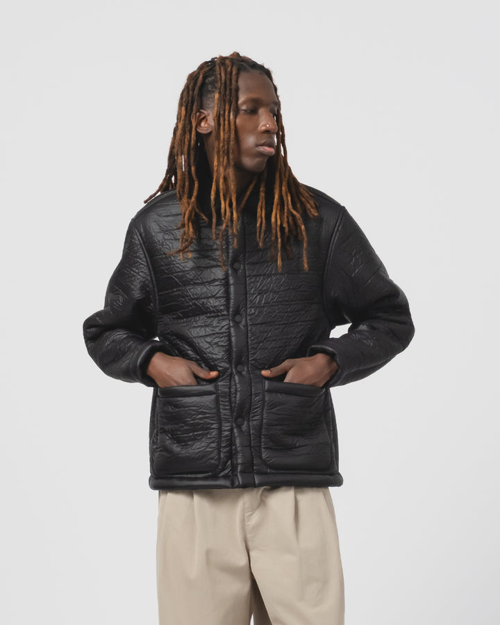 ソノラジャケット　ダウンナイロン　ブラック