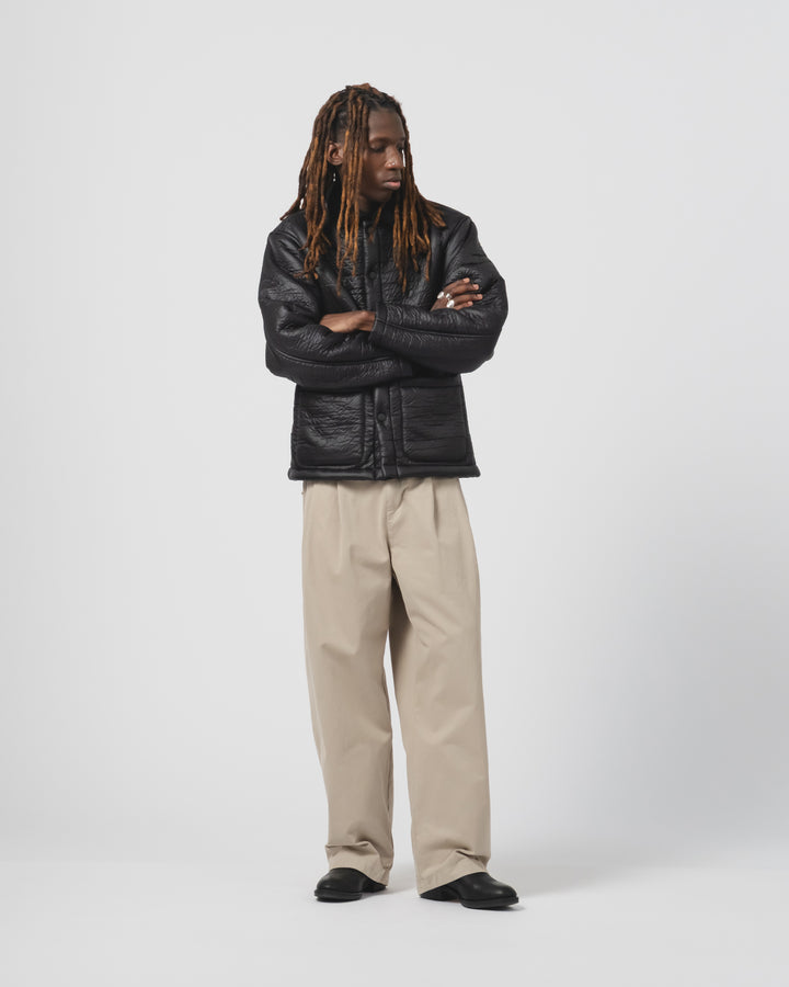 ソノラジャケット　ダウンナイロン　ブラック